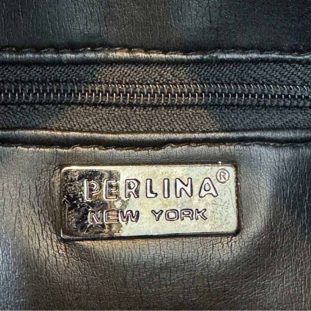 Perlina New York Black Leather Shoulder Bag